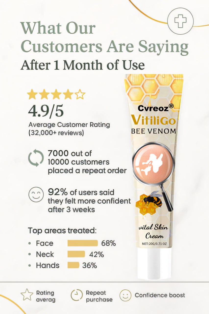 ⏰Last Day Promotion: 60% OFF🔥Cvreoz® VitiliGo Bee Toxin Cream