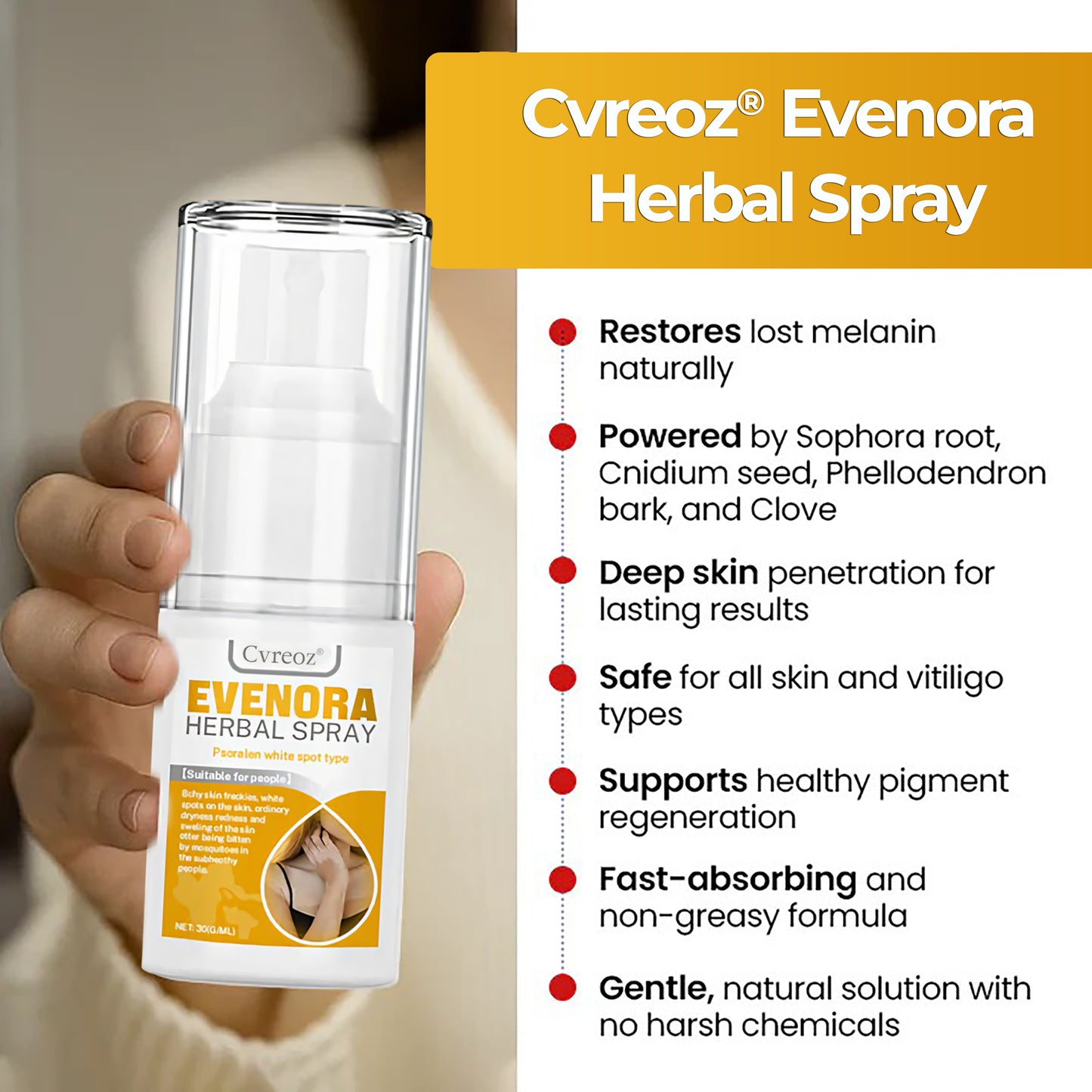 ⏰Last Day Promotion: 60% OFF🔥CVREOZ® Evenora Herbal Spray PRO