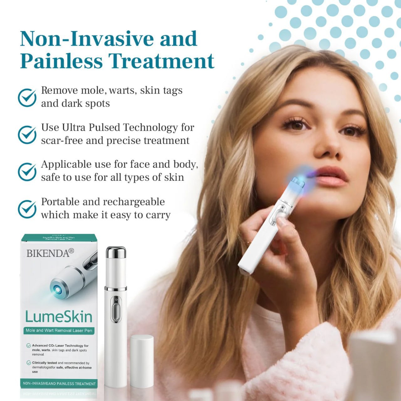 💫 Bikenda® Advanced LumeSkin Mole and Wart Removal Laser Pen 🔦 🔥 UP TO 60% OFF 🔥