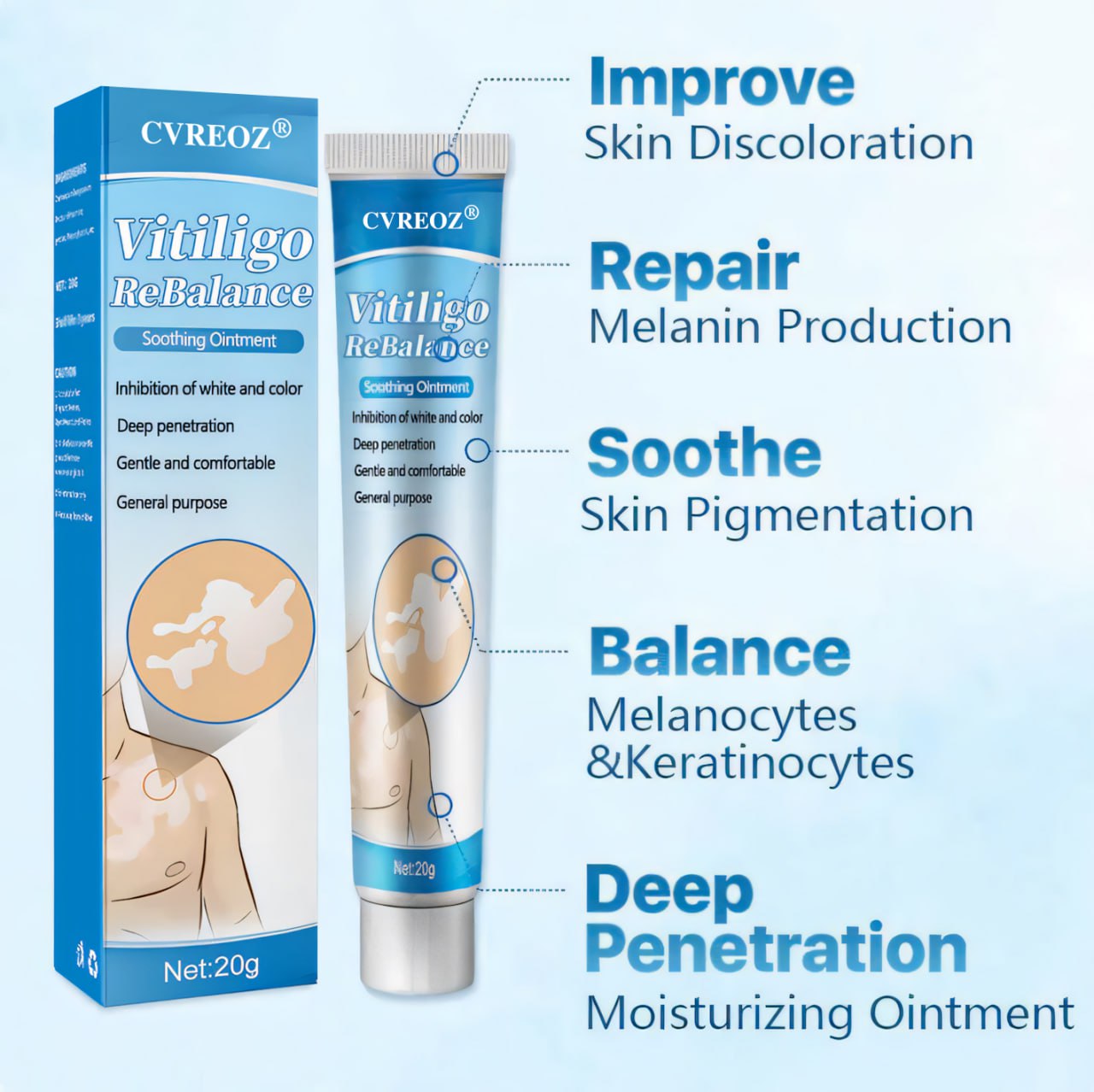 🔥LAST DEAL: 60% OFF🔥Cvreoz® Vitiligo ReBalance Soothing Ointment