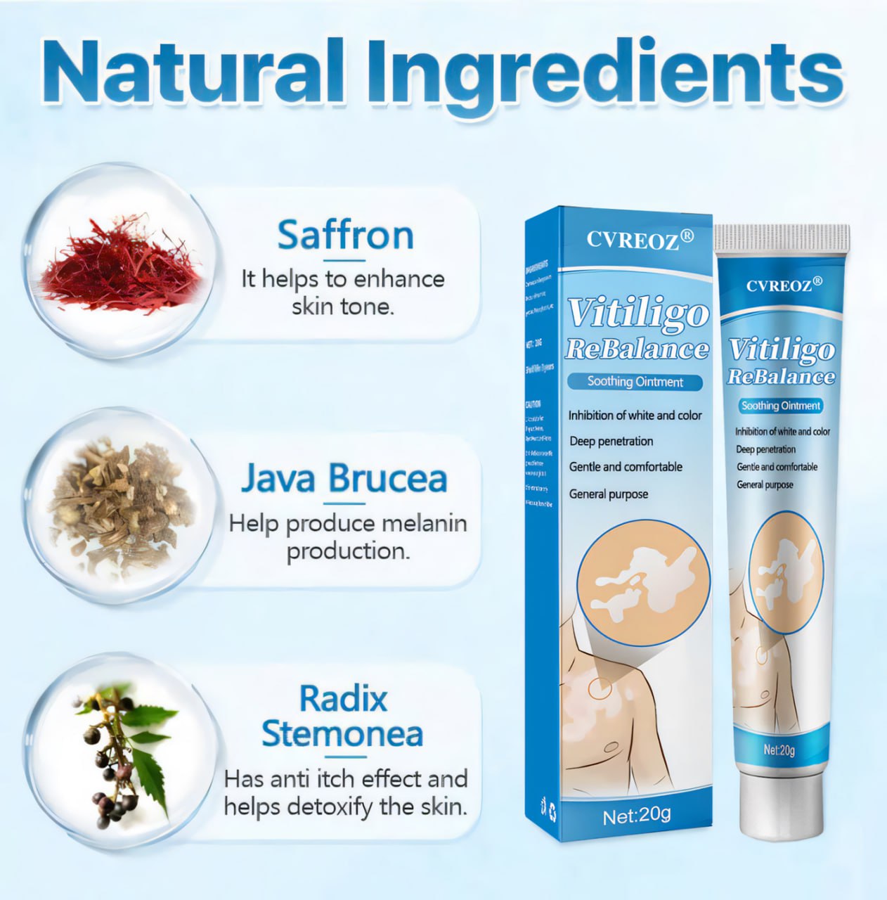 🔥LAST DEAL: 60% OFF🔥Cvreoz® Vitiligo ReBalance Soothing Ointment