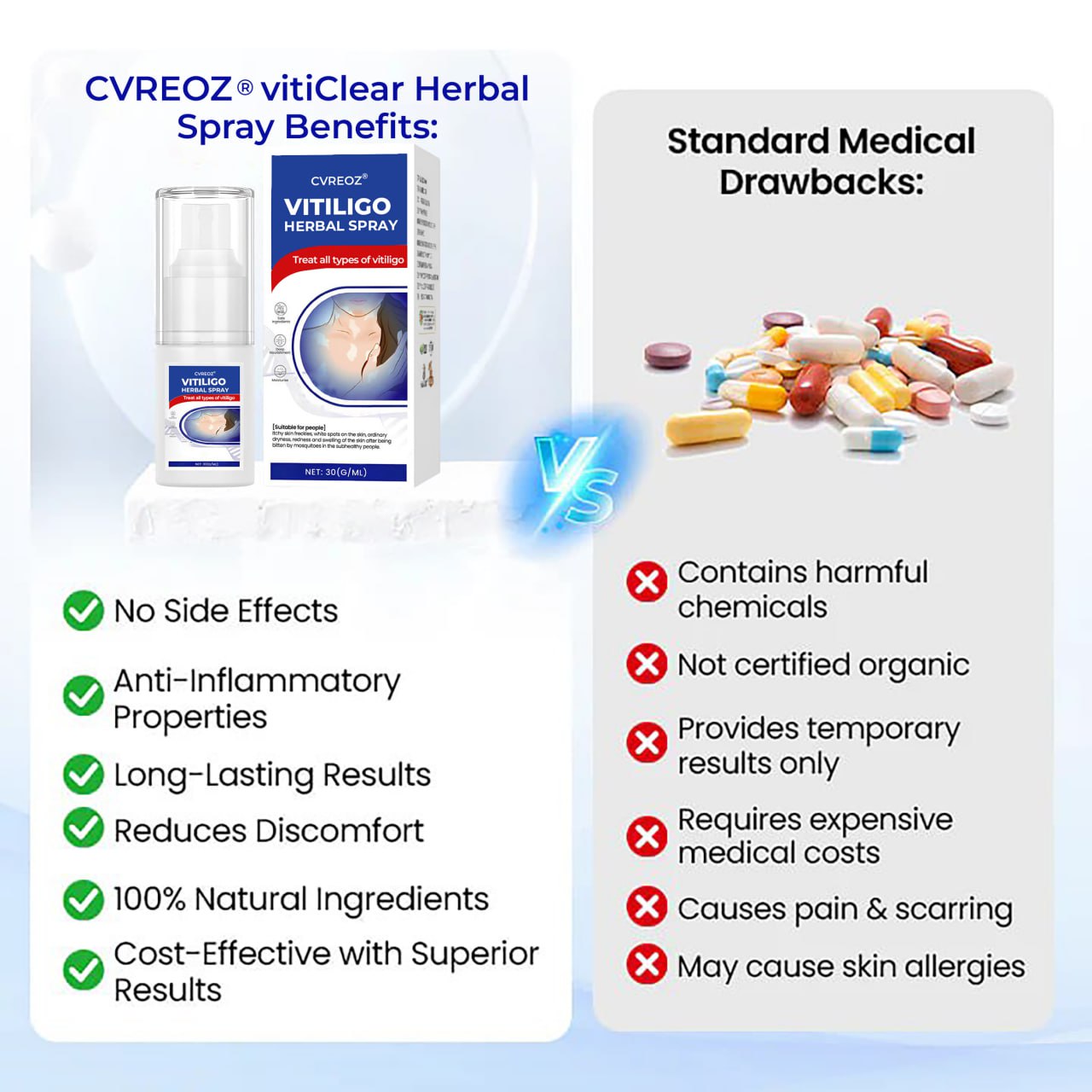 đ CVREOZÂŽ Vitiligo Herbal Spray â¤ď¸ SUMMER SALE 60% OFFâ¤ď¸âđĽ