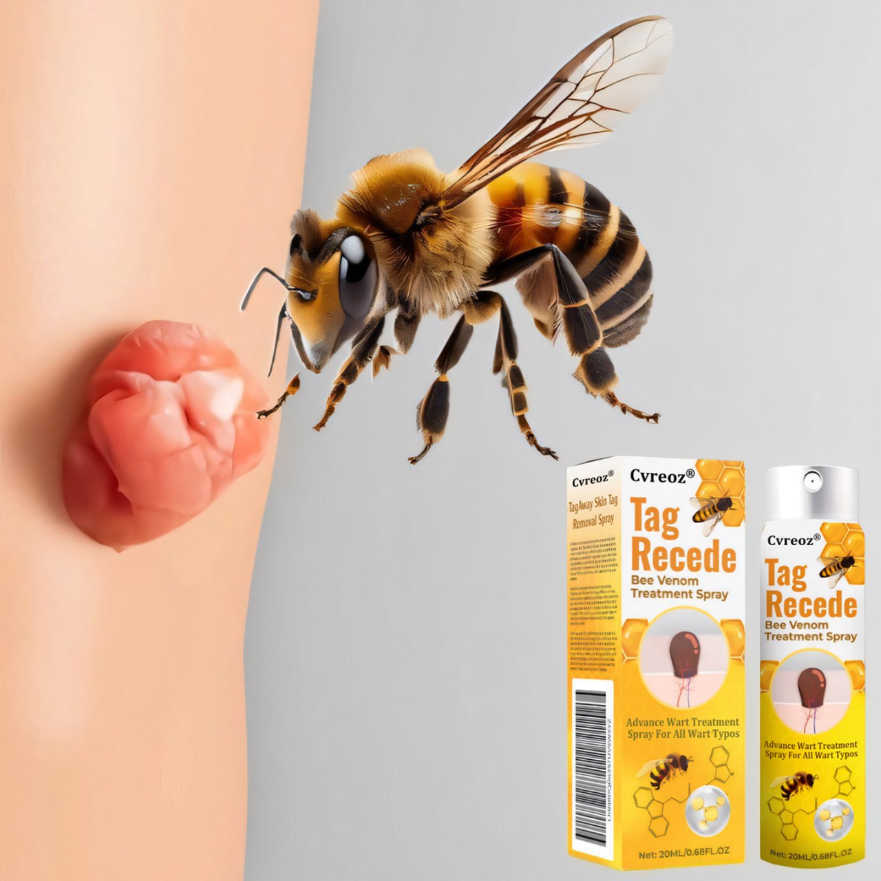 ⭐Cvreoz® TagRecede Bee Venom Treatment Spray 🐝 LIMITED OFFER 60% OFF 💛