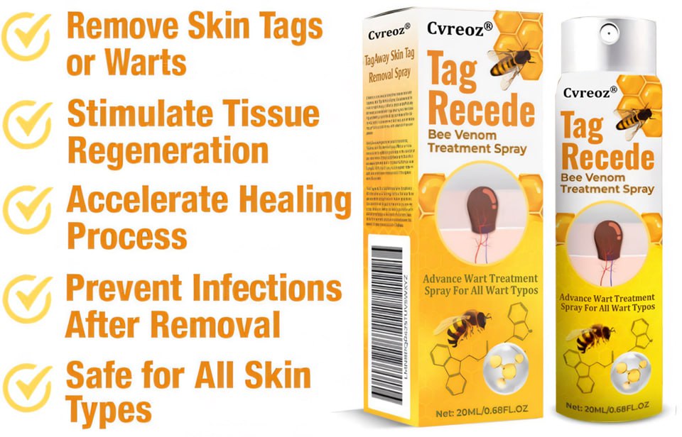 ⭐Cvreoz® TagRecede Bee Venom Treatment Spray 🐝 LIMITED OFFER 60% OFF 💛