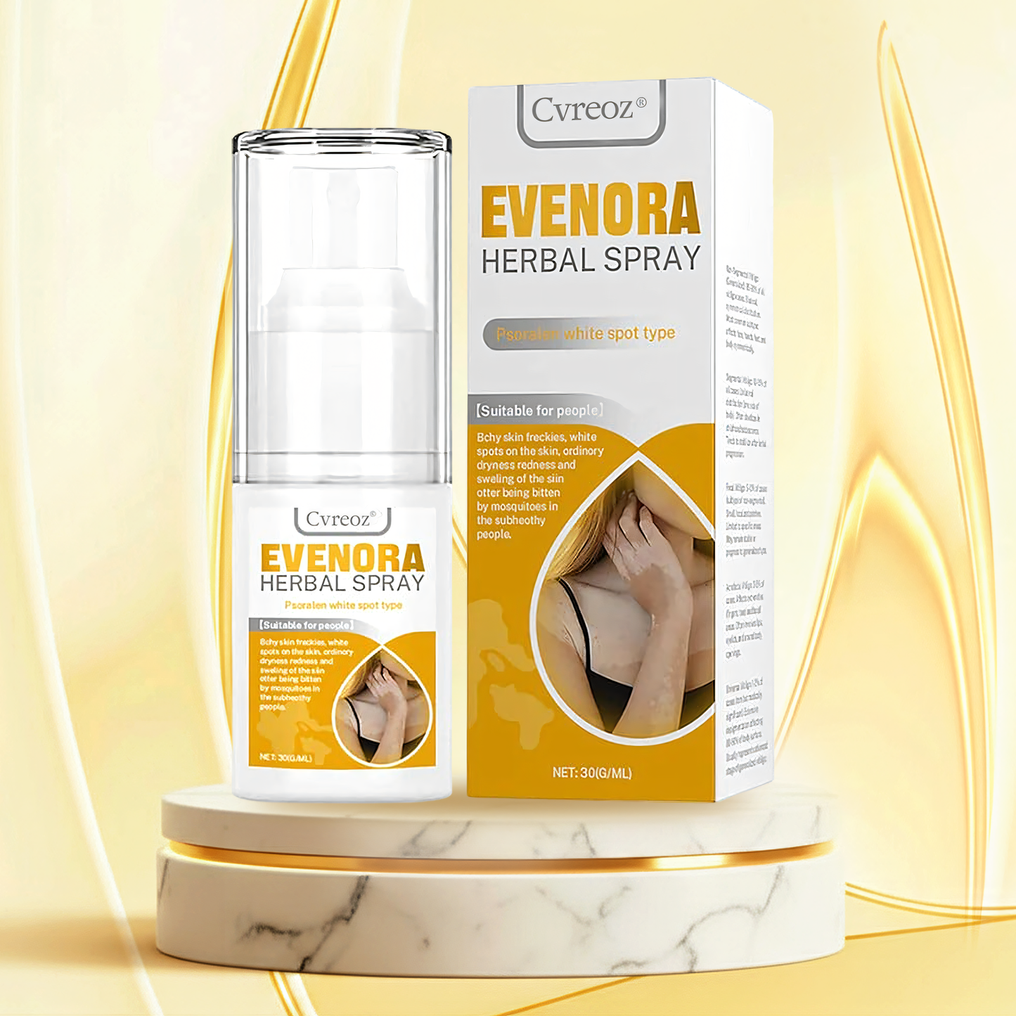 ⏰Last Day Promotion: 60% OFF Only This Week!🔥 Crveoz® Evenora Vitiligo Herbal Spray