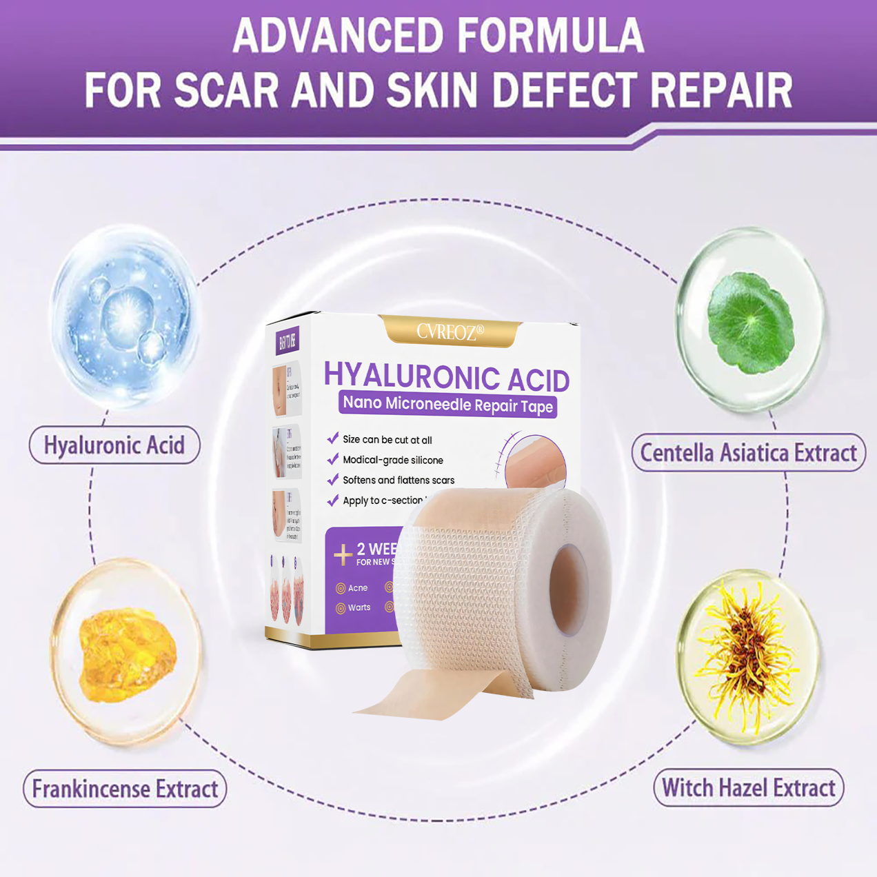 CVREOZ® Hyaluronic Acid Nano Microneedle Repair Tape⏰Limited Offer: Up to 60% OFF🔥