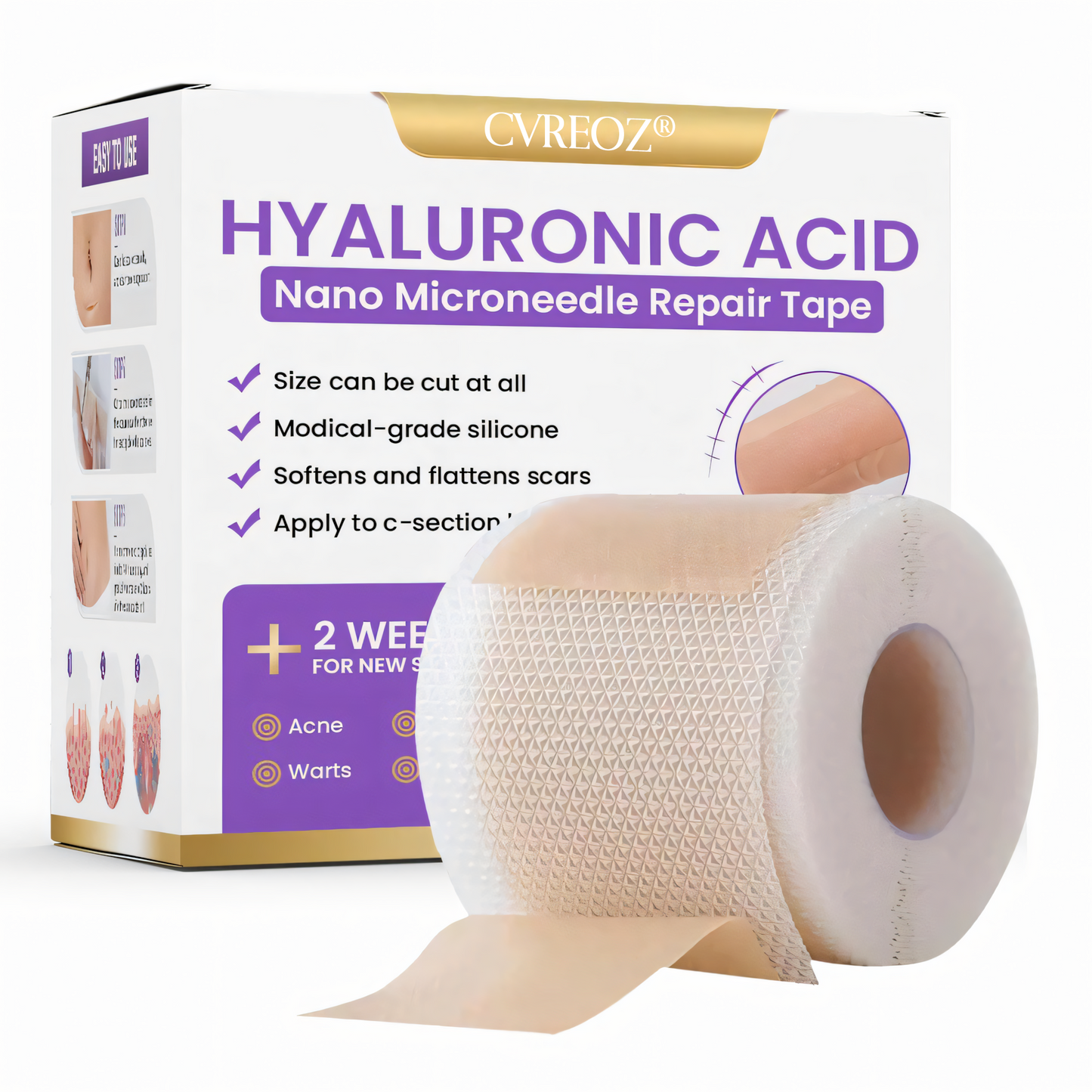 CVREOZ® Hyaluronic Acid Nano Microneedle Repair Tape⏰Limited Offer: Up to 60% OFF🔥