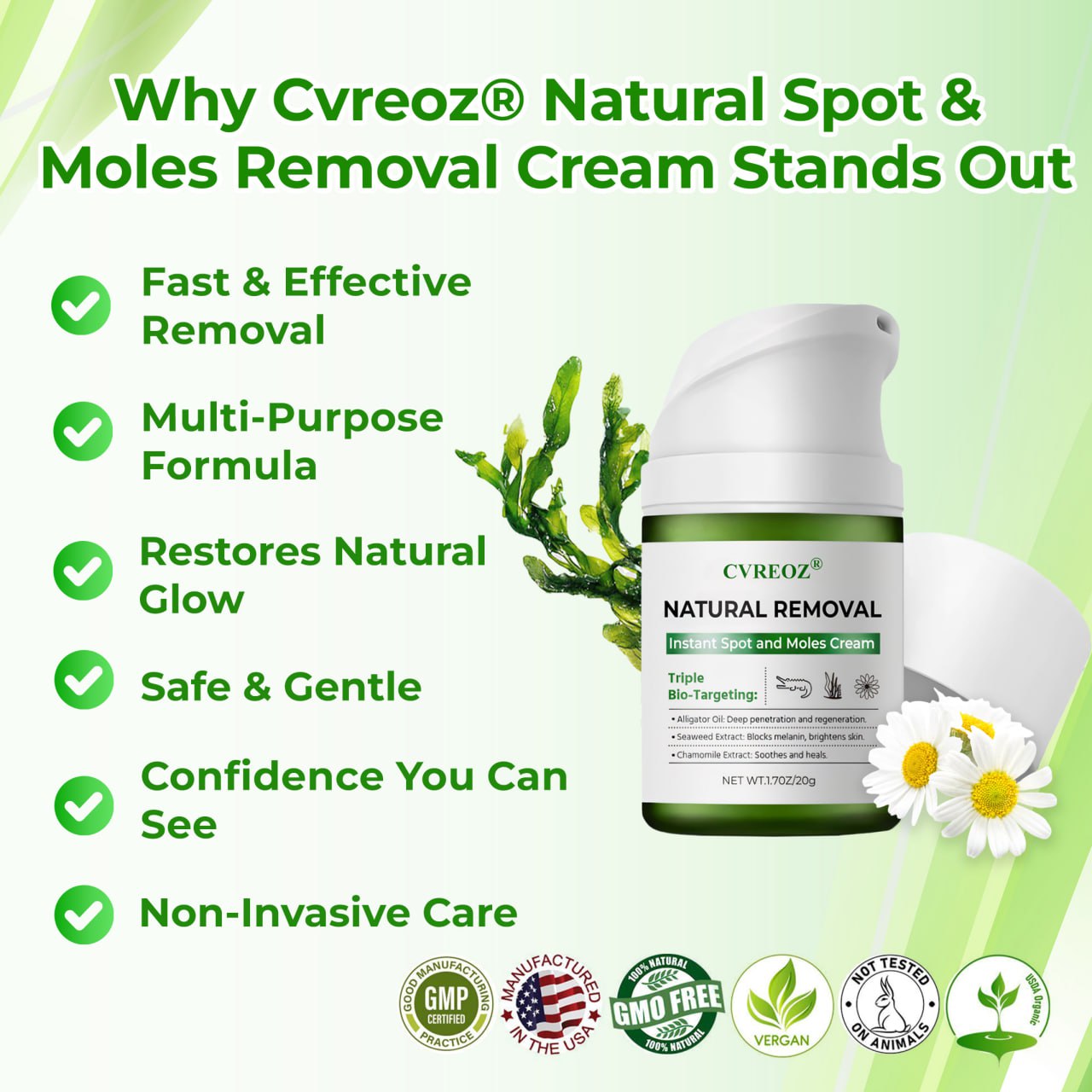 🔥HOT SALE: 60% OFF🔥Cvreoz® Natural Spot and Mole Removal Cream